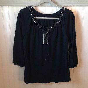 Navy Blue Blouse